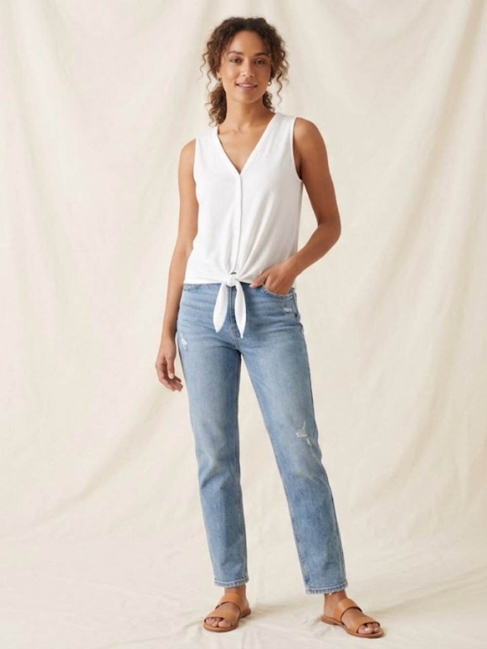 Nine West Gorgeous Sleeveless Blouse Shirt‎ Top Soft Ivory